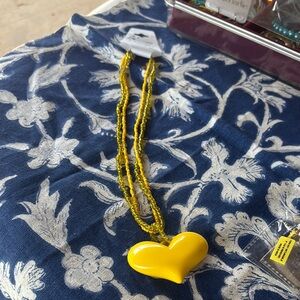 Bright Yellow Heart Necklace
